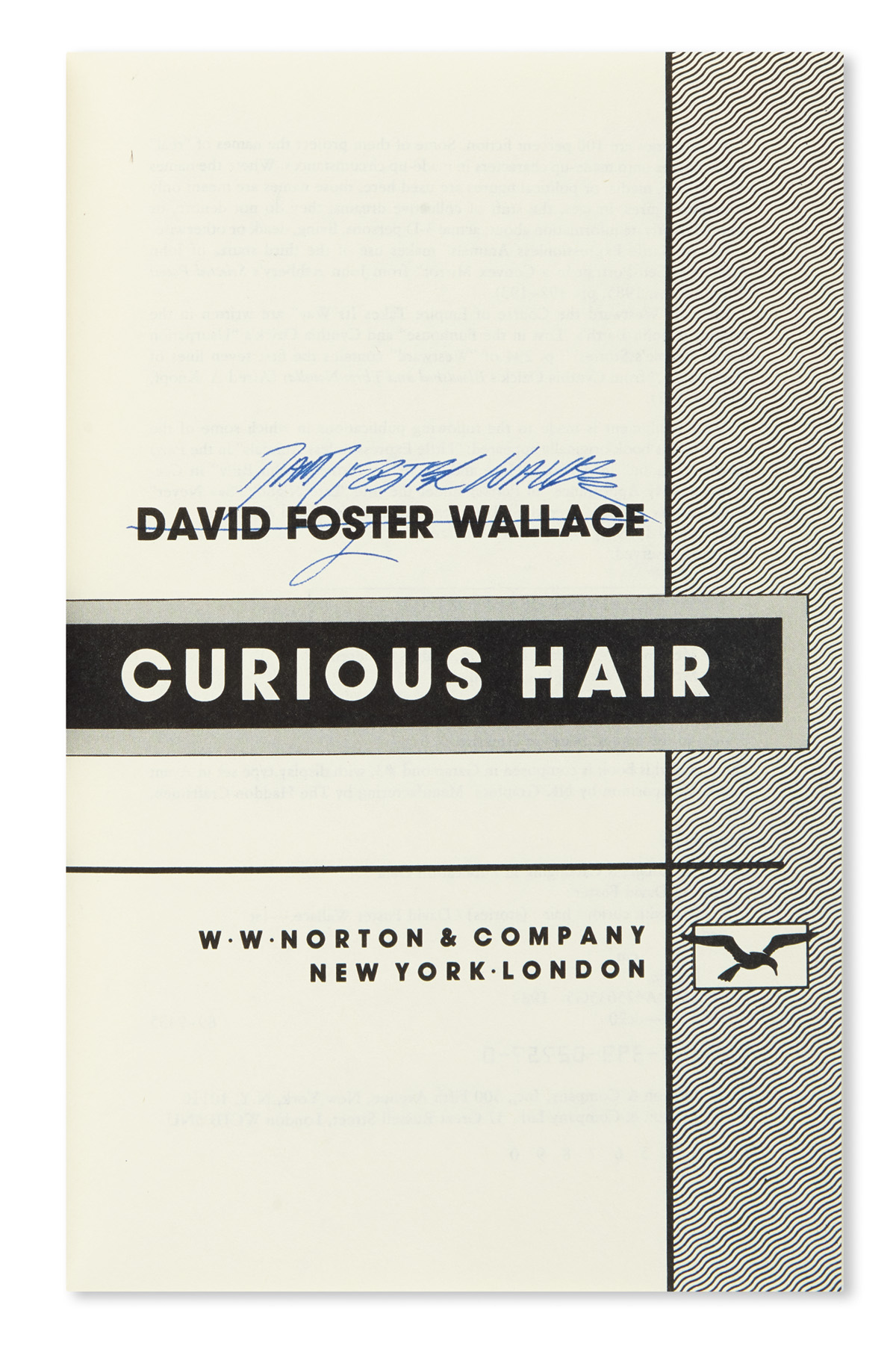 WALLACE, DAVID FOSTER. Girl With Curious Hair.
